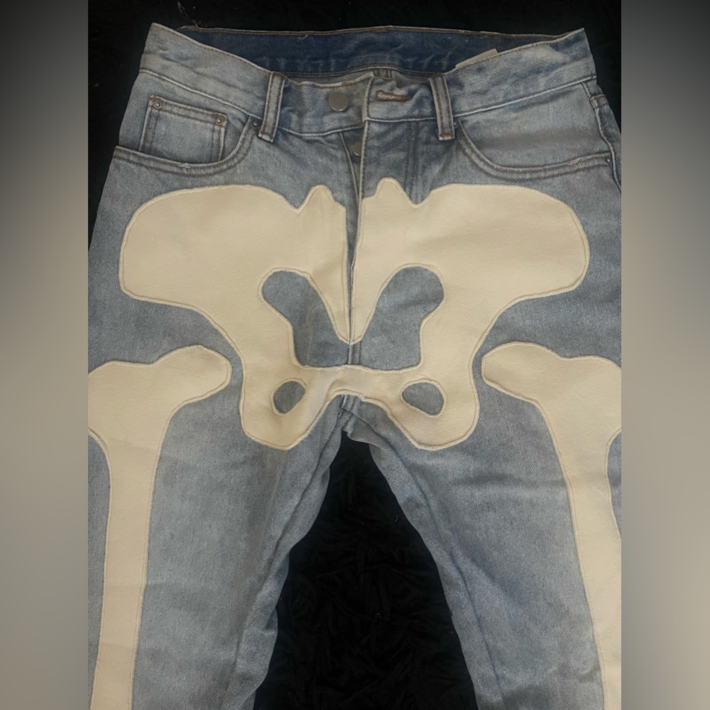 MNML denim skeleton jeans size 28